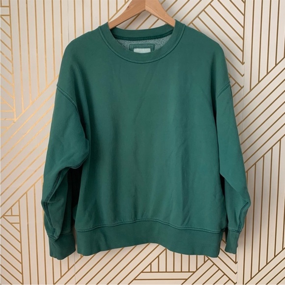 American Eagle Outfitters Crewneck cotton blend pullover green teal plush S - Picture 10 of 10